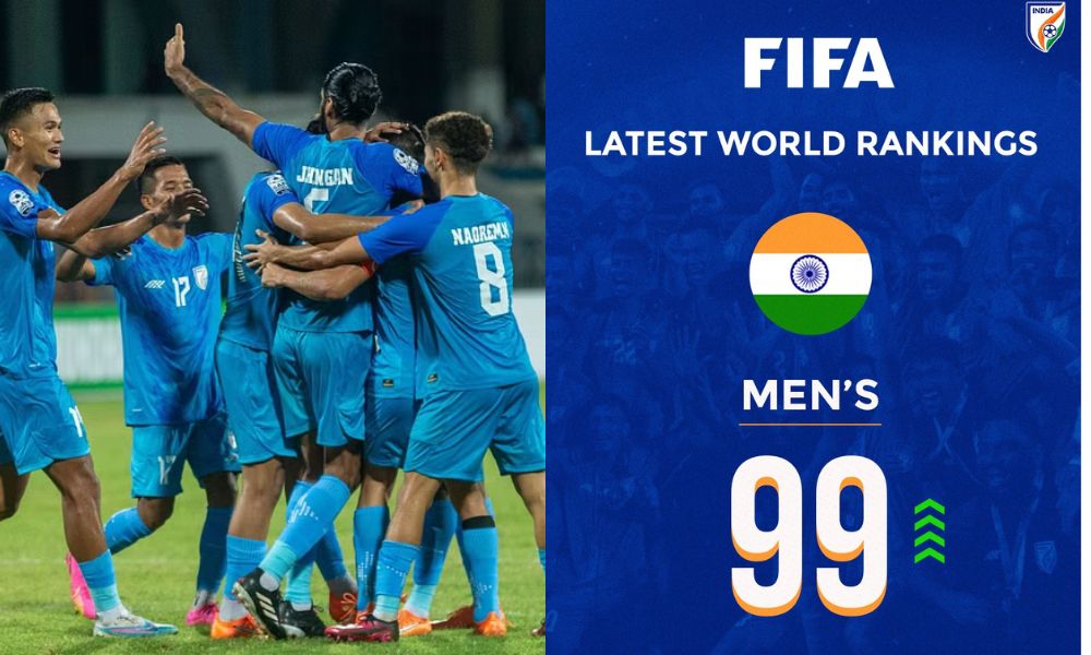 India Climbs To 99th Position In Latest FIFA Men's Football