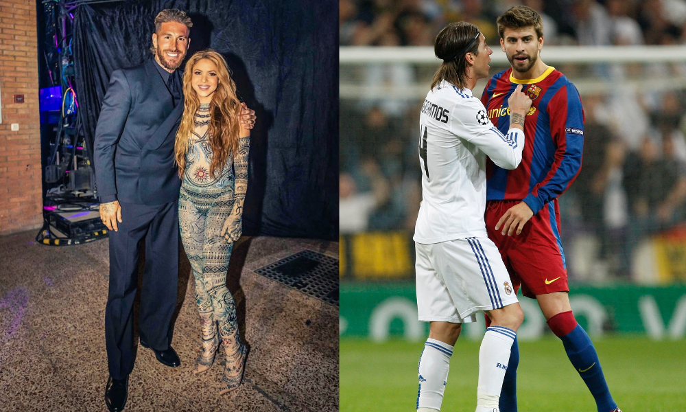 Look away, Pique! Sergio Ramos poses with arm round Shakira after awarding  her Latin Grammy for diss track about Barcelona legend