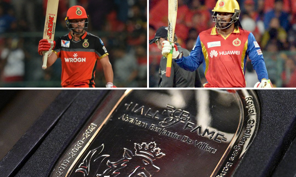RCB inducts Ab de Villiers and Gayle into Hall of Fame; becomes first franchise to do so