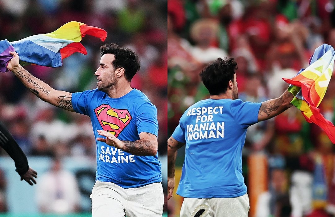 Mario Ferri; The Serial Pitch Invader Who Waved Rainbow Flag and More in Qatar World Cup