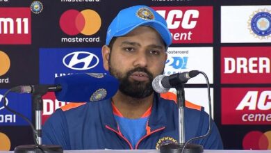 Rohit Sharma in the pre-match press conference