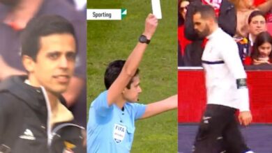 First Ever “White Card” Shown in Football by Referee; Sporting v Benfica