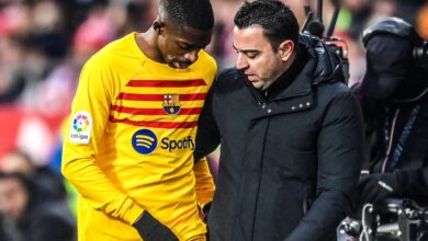Dembele Out For 2-3 Weeks With Injury, Might Not Play Manchester United First Leg