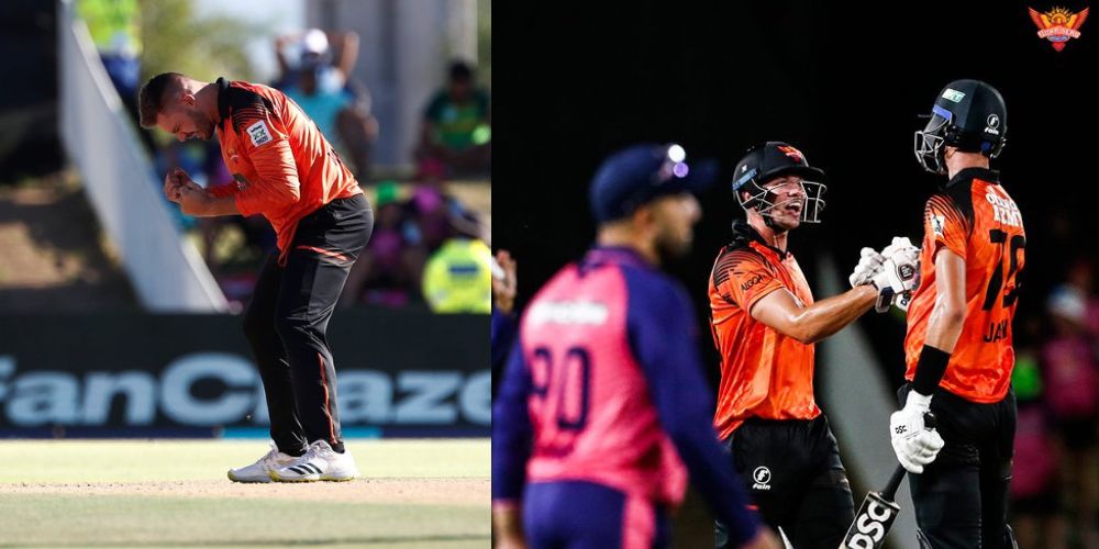 SA20 league: With a hattrick of victories, Sunrisers Eastern Cape go up to second place in the points table as they beat Paarl Royals by 5 wickets.
