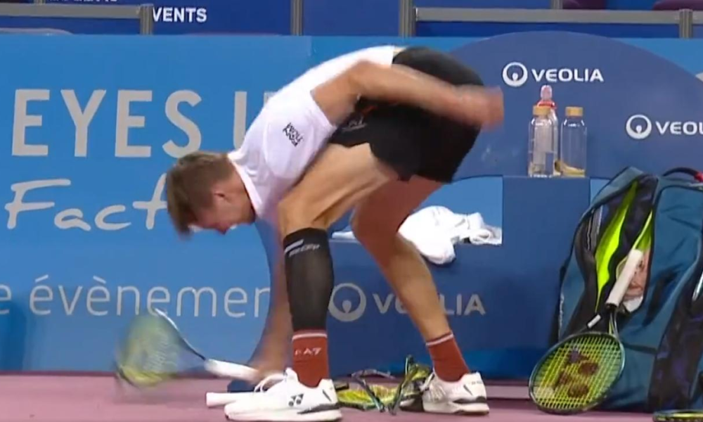 Alexander Bublik Loses Temper and Smashes Three Racquets During Match in Montpellier