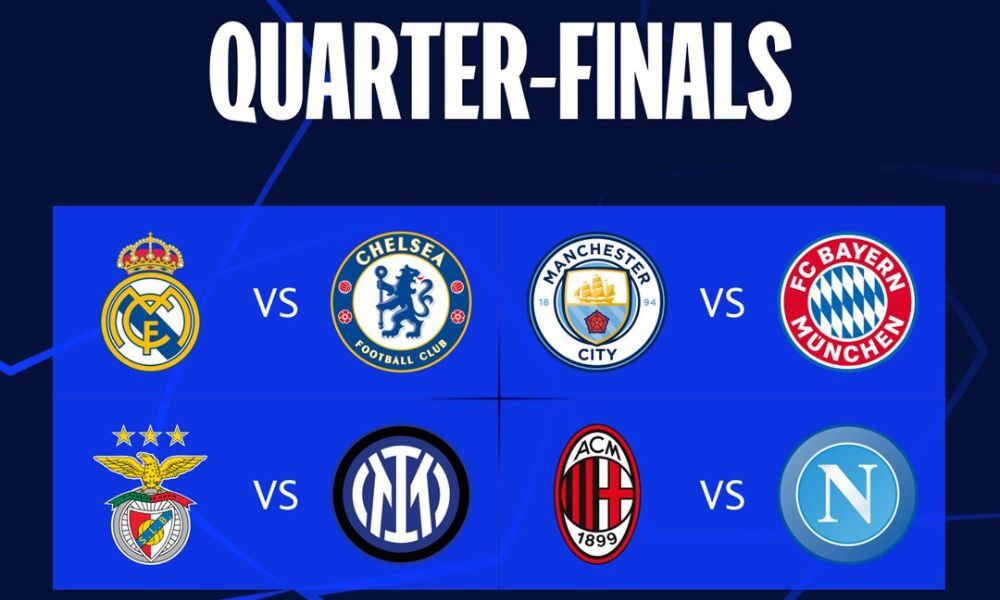 Champions League Quarter-Final Draw: Chelsea v Real Madrid, Man City v Bayern Munich