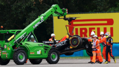 Rain-Hit Hungary GP Practice: George Russell Shines, Sergio Perez Suffers Crash