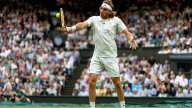 Andy Murray Takes Lead Against Stefanos Tsitsipas as Wimbledon Suspends Play