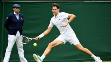 Rain Halts Wimbledon Matches: Thiem Leads Tsitsipas, Berrettini Trails Sonego