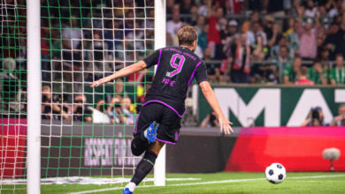 Harry Kane scores on Bundesliga debut