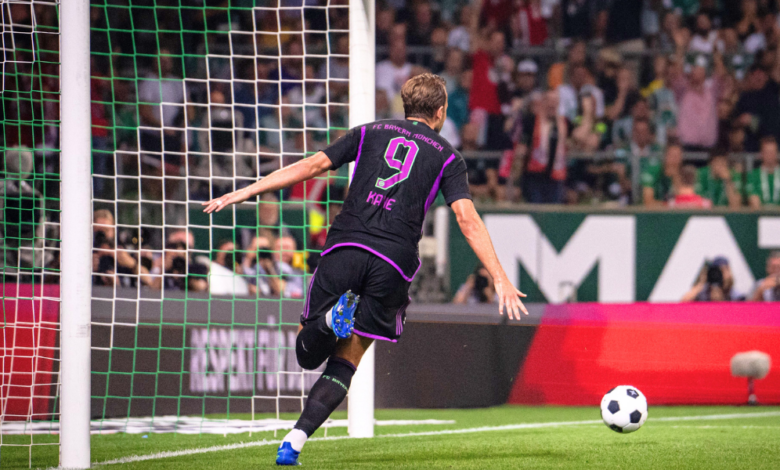 Harry Kane scores on Bundesliga debut