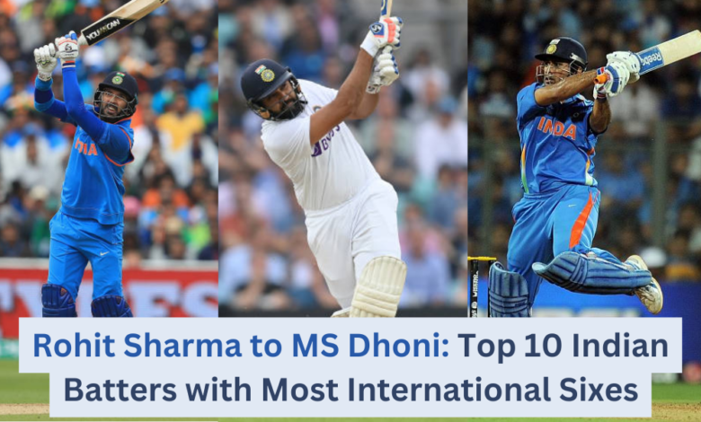 Rohit Sharma to MS Dhoni: Top 10 Indian Batters with Most International Sixes