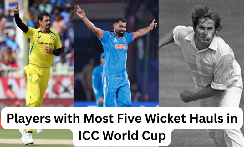 List: Players with Most Five Wicket Hauls in ICC World Cup