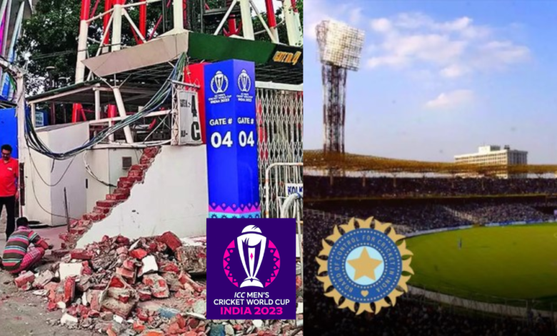 Part of Eden Gardens wall collapses just days ahead of first World Cup match