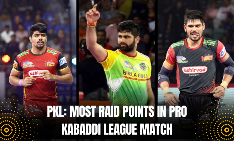 PKL: Most Raid Points in Pro Kabaddi League Match