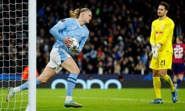 Erling Haaland breaks Champions League record in Man City's 3-2 win over Leipzig