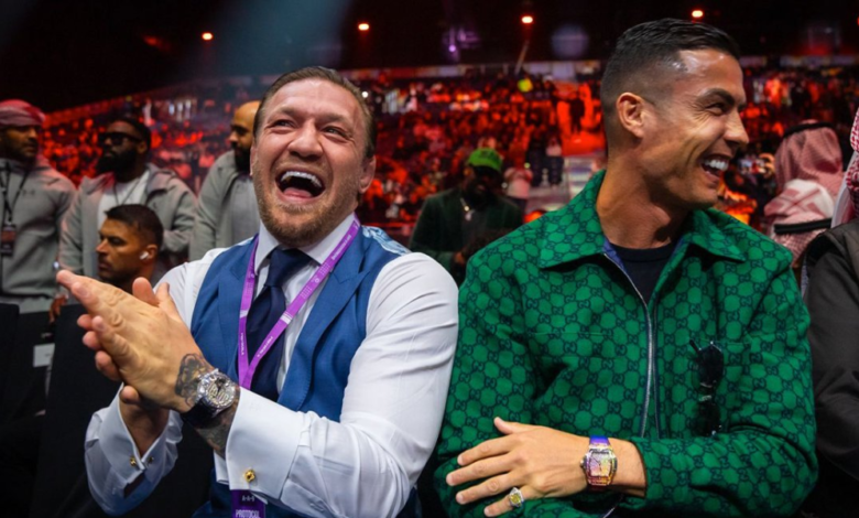 Conor McGregor and Cristiano Ronaldo's Watch Showdown at Anthony Joshua Fight
