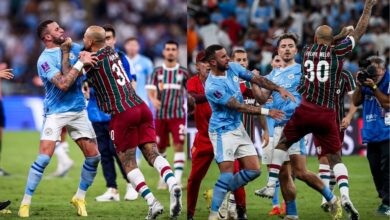 Kyle Walker: Manchester City skipper pulled apart from Fluminense star Felipe Melo in trifle in City's Club World Cup triumph