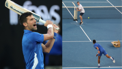 Cricket Star Steve Smith Leaves Novak Djokovic in Awe with Tennis Skills in Melbourne Exhibition