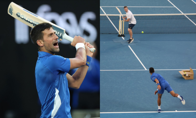 Cricket Star Steve Smith Leaves Novak Djokovic in Awe with Tennis Skills in Melbourne Exhibition